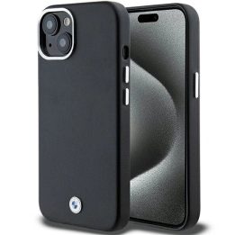 BMW Signature Wrapped Metal MagSafe dėklas iPhone 15 Plus / 14 Plus - juodas