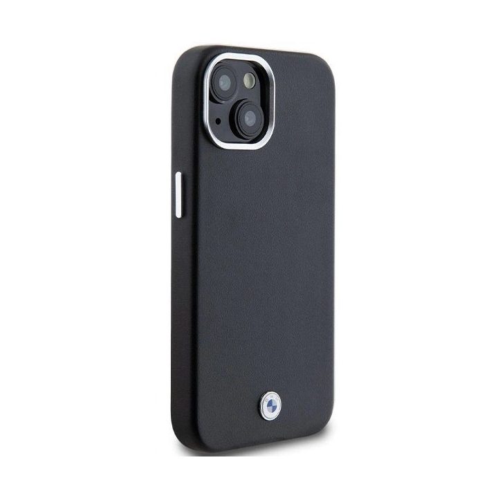 BMW Signature Wrapped Metal MagSafe dėklas iPhone 15 Plus / 14 Plus - juodas
