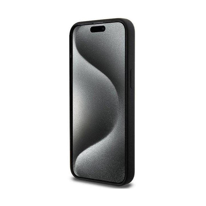 BMW M silikoninis MagSafe dėklas iPhone 15 Pro Max - juodas