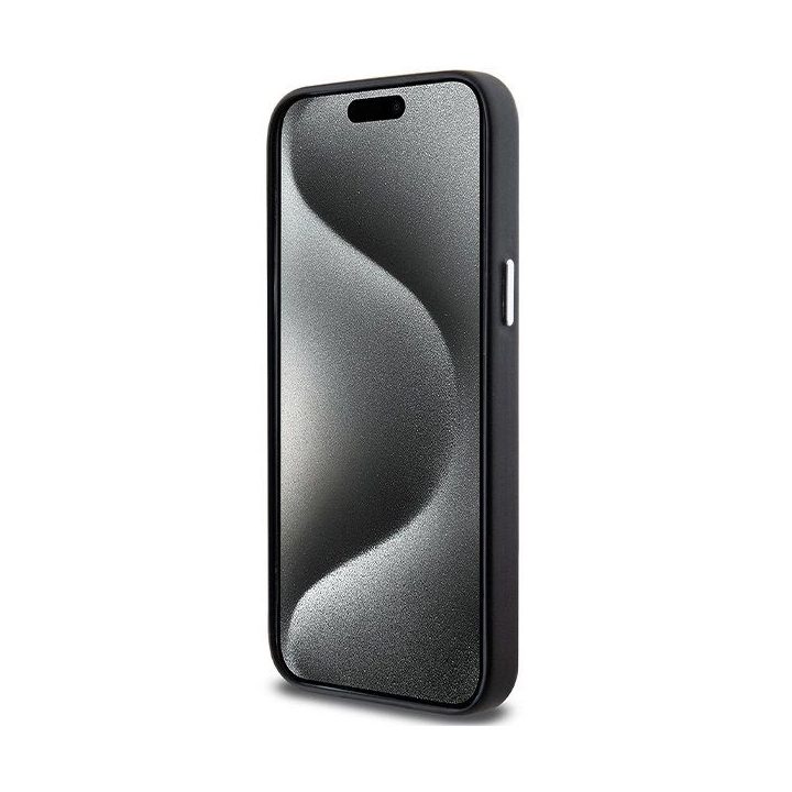 BMW Signature Wrapped Metal MagSafe dėklas iPhone 15 Pro Max - juodas
