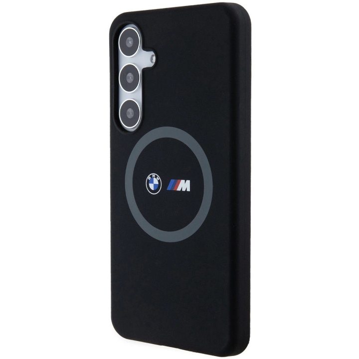 BMW M silikoninis spausdintas žiedas MagSafe dėklas Samsung Galaxy S24+ - juodas