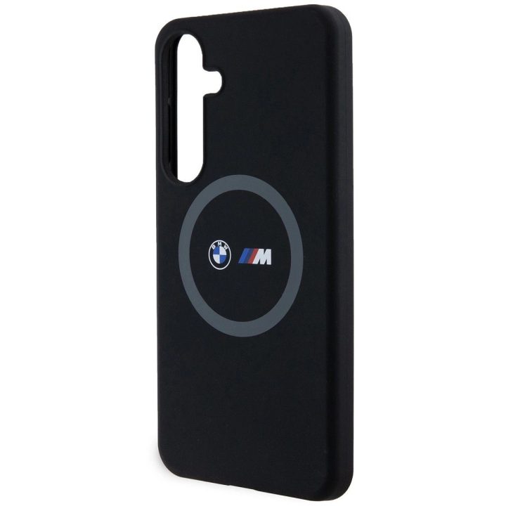BMW M silikoninis spausdintas žiedas MagSafe dėklas Samsung Galaxy S24+ - juodas