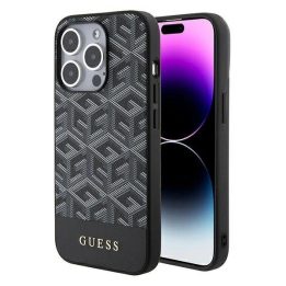 Guess GCube Stripes MagSafe dėklas iPhone 15 Pro Max - juodas