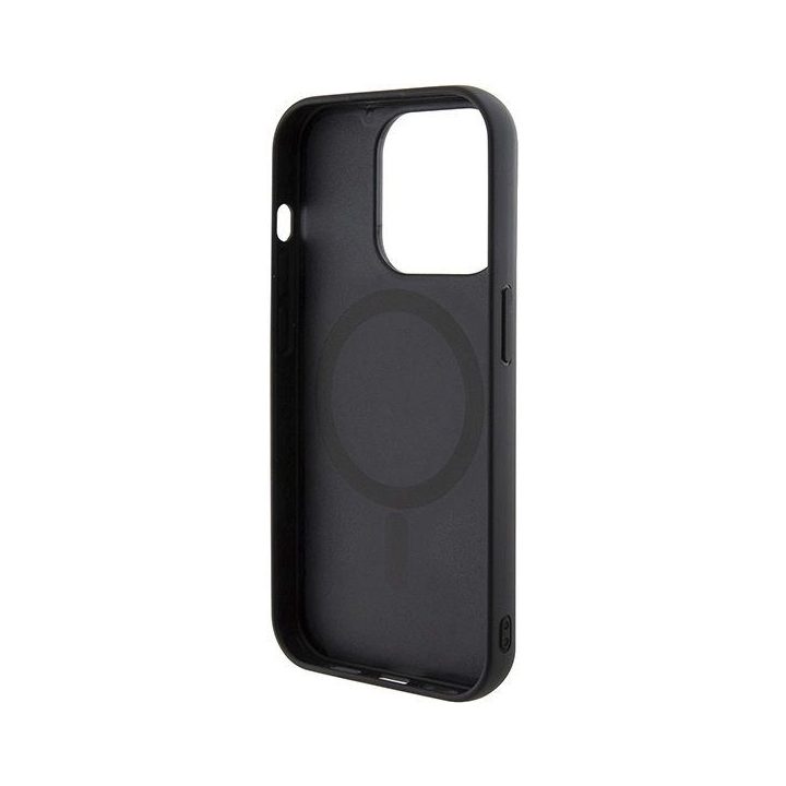 Guess GCube Stripes MagSafe dėklas iPhone 15 Pro Max - juodas