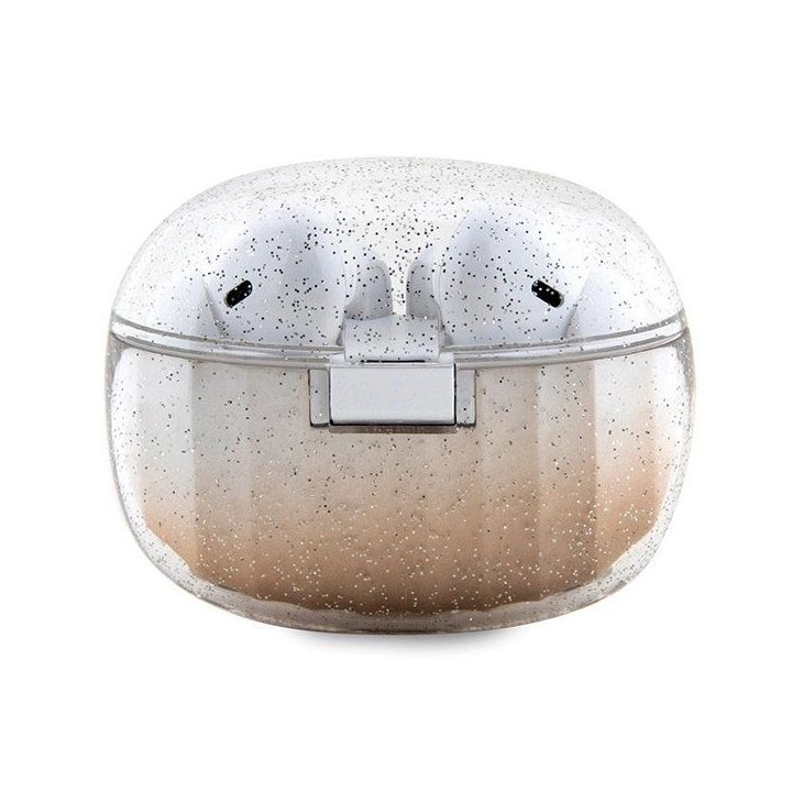 Guess Glitter Gradient TWS Bluetooth ausinės su prijungimo stotimi - aukso spalvos
