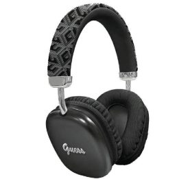Guess GCube Metallic Script Logo Bluetooth ausinės ant ausų - juodos