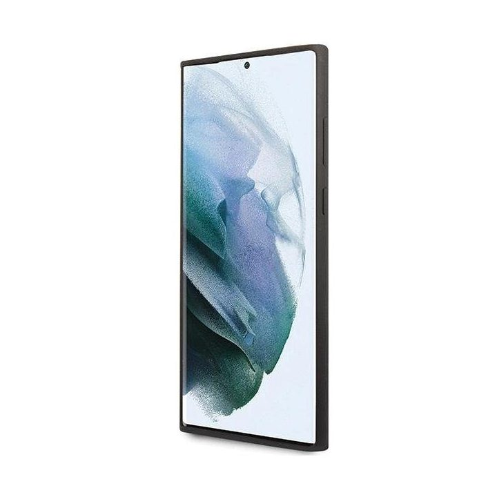 Karl Lagerfeld silikoninis Ikonik dėklas Samsung Galaxy S24 Ultra - juodas
