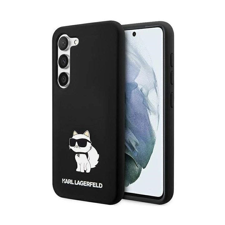 Karl Lagerfeld silikoninis Choupette dėklas Samsung Galaxy S24 - juodas