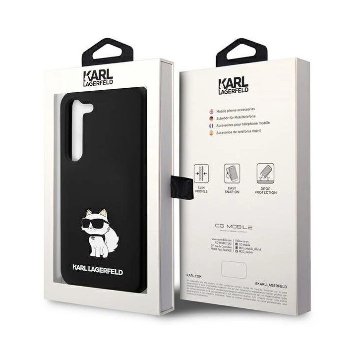 Karl Lagerfeld silikoninis Choupette dėklas Samsung Galaxy S24 - juodas