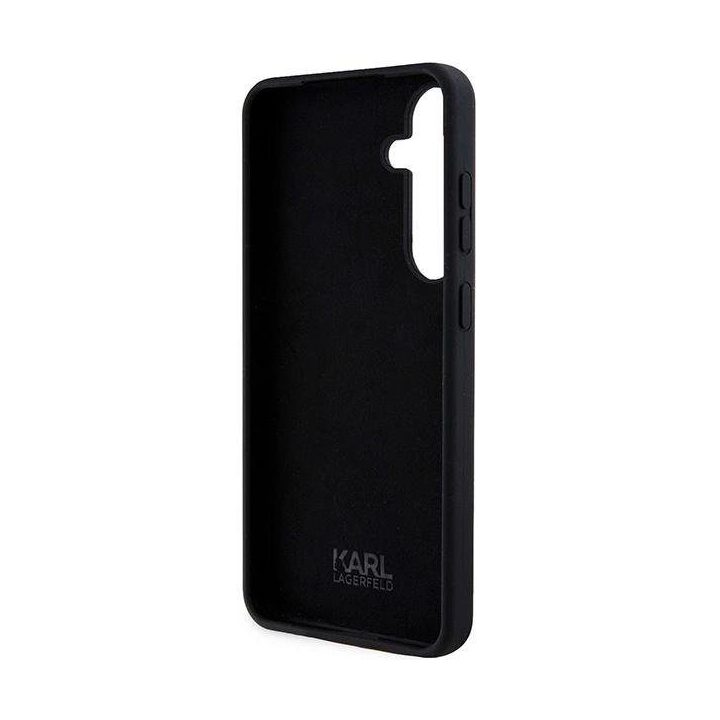 Karl Lagerfeld silikoninis Ikonik dėklas Samsung Galaxy S24 - juodas