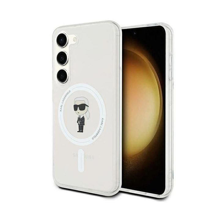 Karl Lagerfeld IML Ikonik MagSafe dėklas Samsung Galaxy S23 - skaidrus