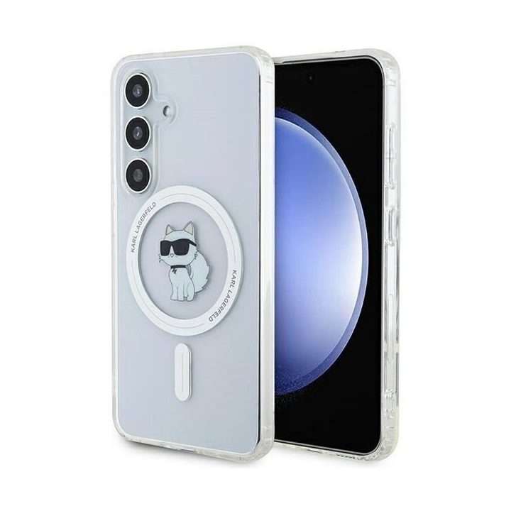 Karl Lagerfeld IML Choupette MagSafe dėklas Samsung Galaxy S24 - skaidrus