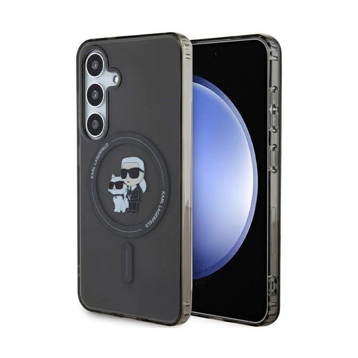 Karl Lagerfeld IML Karl&Choupette MagSafe dėklas Samsung Galaxy S24 - juodas