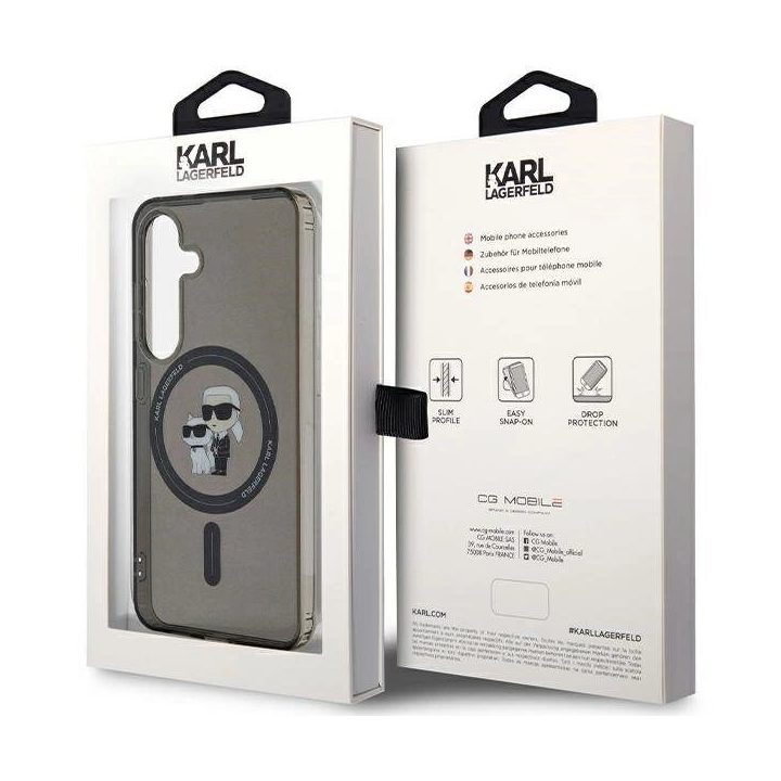 Karl Lagerfeld IML Karl&Choupette MagSafe dėklas Samsung Galaxy S24 - juodas