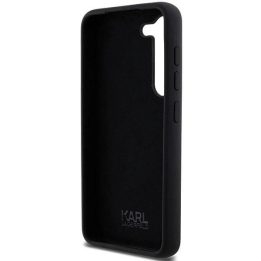 Samsung Galaxy S23+ - juodas Karl Lagerfeld silikoninis Ikonik Metal Pin dėklas