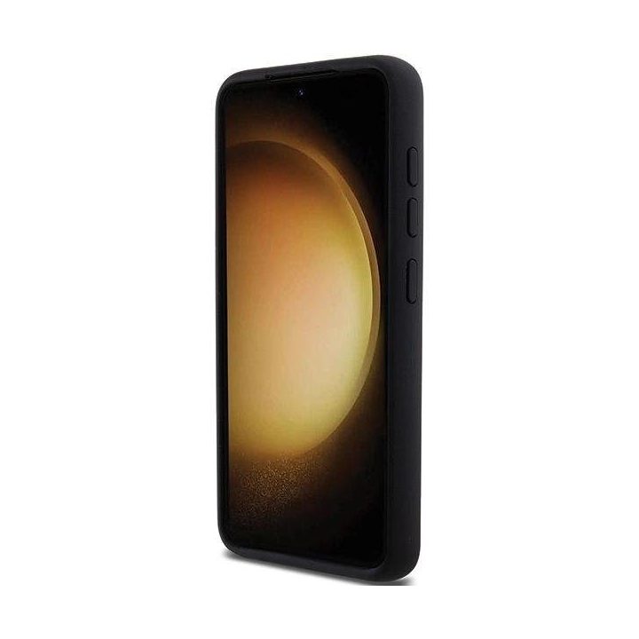 Samsung Galaxy S23+ - juodas Karl Lagerfeld silikoninis Ikonik Metal Pin dėklas