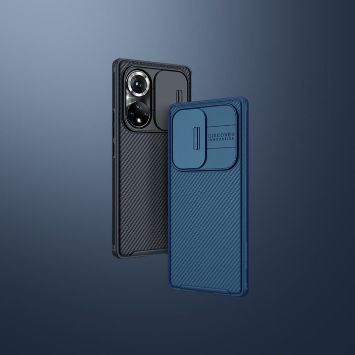 Nillkin CamShield Pro korpusas Šarvuotas korpuso dangtelis Fotoaparato apsauga Honor 50 Pro Black