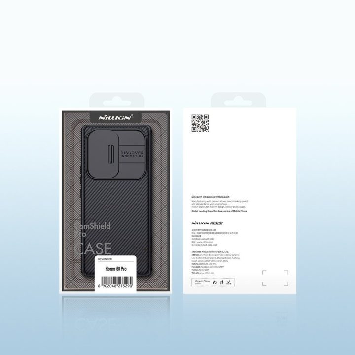 Nillkin CamShield Pro korpusas Šarvuotas korpuso dangtelis Fotoaparato apsauga Honor 50 Pro Black