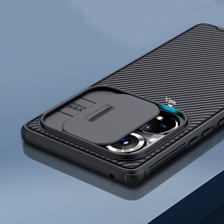 Nillkin CamShield Pro korpusas Šarvuotas korpuso dangtelis Fotoaparato apsauga Honor 50 Pro Black