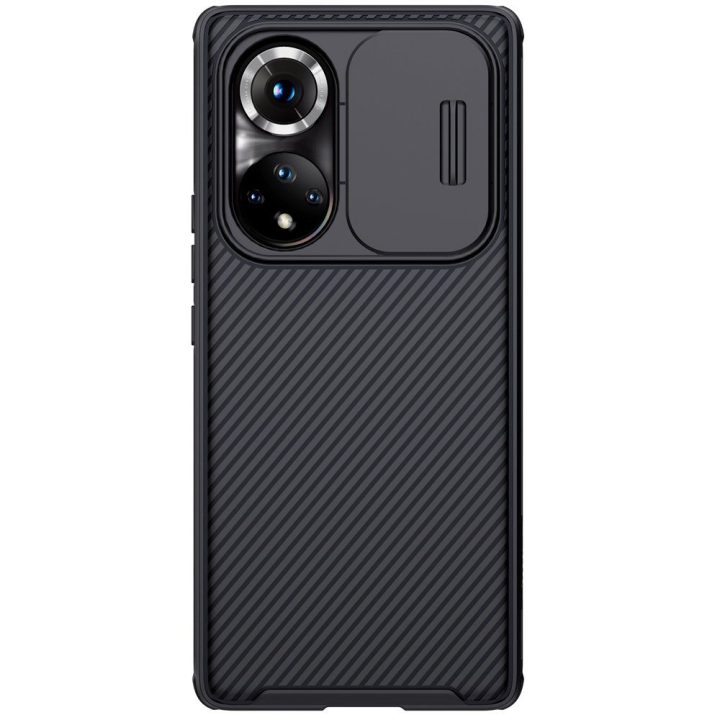 Nillkin CamShield Pro korpusas Šarvuotas korpuso dangtelis Fotoaparato apsauga Honor 50 Pro Black