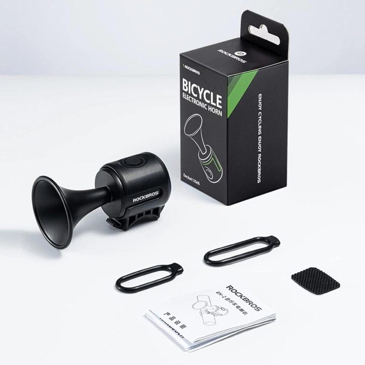 dviračio skambutis 34210002001 elektroninis - juodas