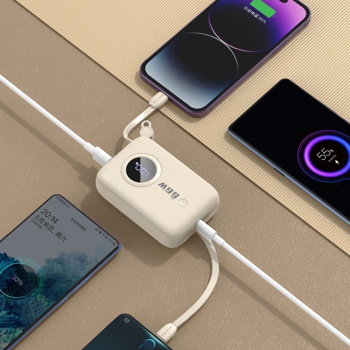 Powerbank K C 10000mAh - smėlio spalvos