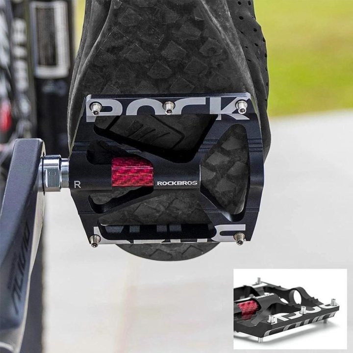 Aliuminio lydinio dviračių pedalų rinkinys - juodas