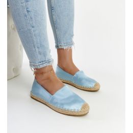 Caithlin mėlynos blizgios platforminės espadrilės