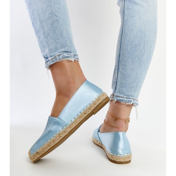 Caithlin mėlynos blizgios platforminės espadrilės