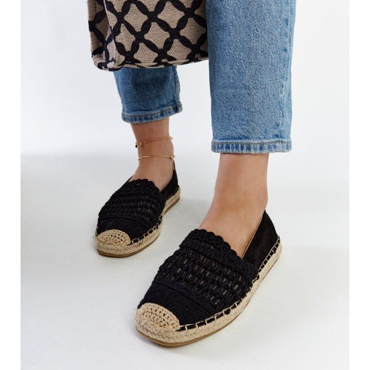 Juodos ažūrinės espadrilės Gordana
