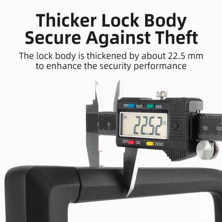 U-lock dviračių užraktas - juodas