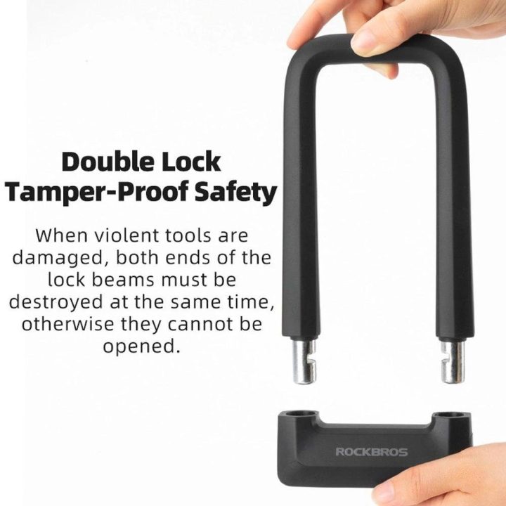 U-lock dviračių užraktas - juodas