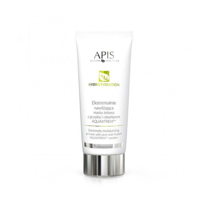 Apis hydro evolution extreme drėkinamoji gelinė kaukė su kriaušėmis ir rabarbarais aquaxtrem™ 200 ml