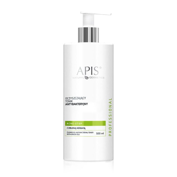 Apis acne-stop valomasis antibakterinis tonikas. su žaliąja arbata 500 ml
