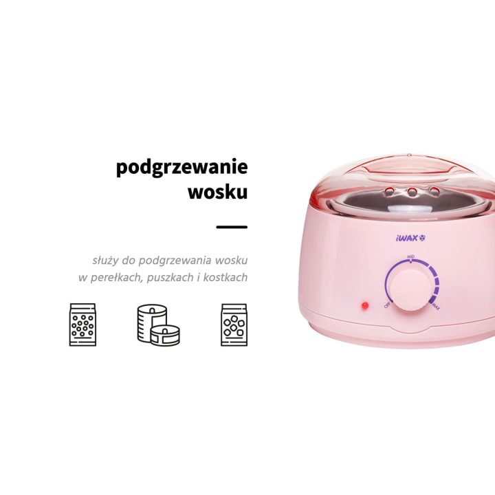 Vaško šildytuvas iWAX 100 rožinis