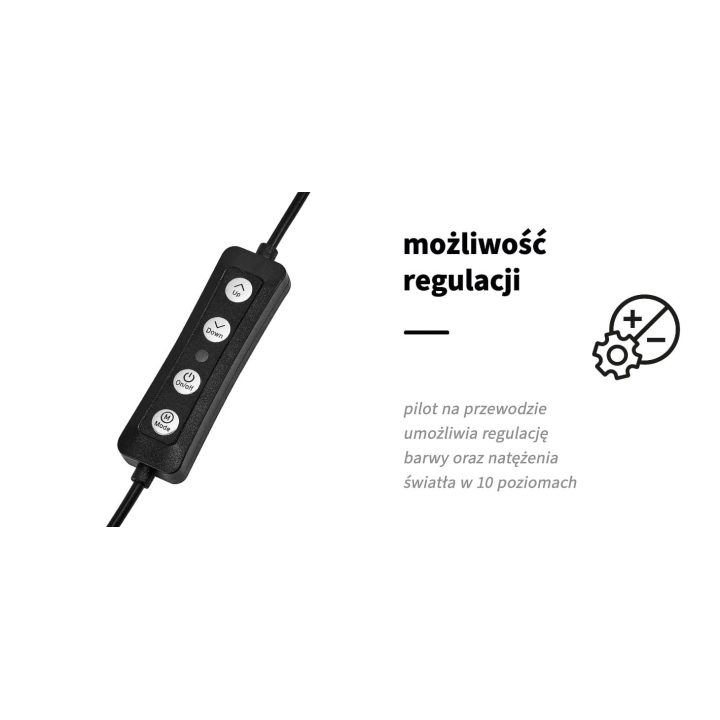 GLOW žiedinė lempa 10 bsc su trikoju 10W