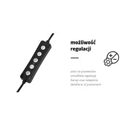 GLOW žiedinė šviesa 10 RGB bsc su trikoju 10W