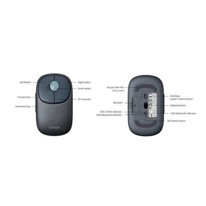 Bluetooth / 2,4 GHz belaidė pelė - juoda