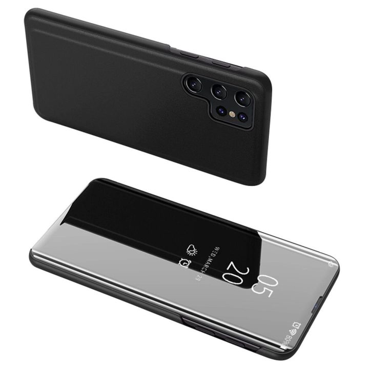 dėklas Samsung A05s su atvartu - juodas