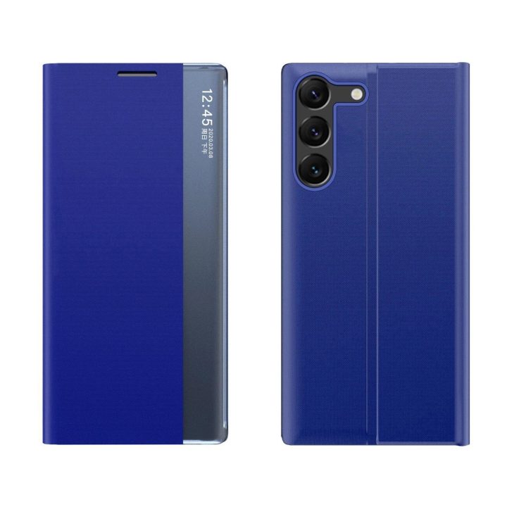 dėklas Samsung S24+ su atvartu - mėlynas
