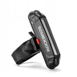 Rockbros A54BK galinis dviračio žibintas + micro USB - USB-A kabelis - juodas