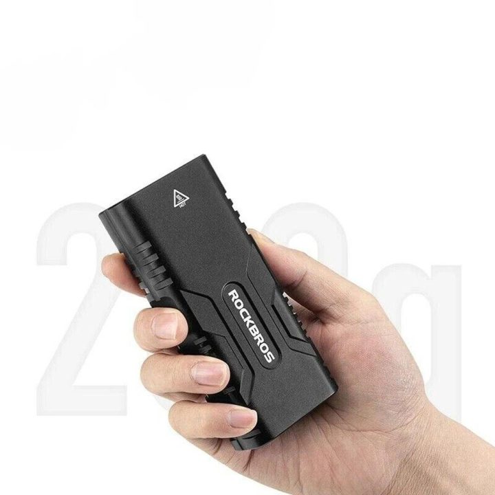 Rockbros 24310002001 dviračių žibintas 850 lm su Powerbank funkcija + USB A laidas - juodas