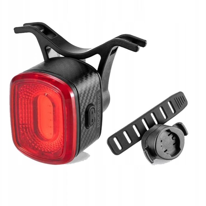 Rockbros Q2S LED galinis dviračio žibintas su išmaniąja stabdymo sistema + USB A laidas - juodas