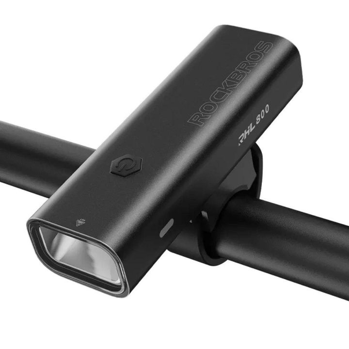 Rockbros 24710012001 priekinis dviračio žibintas 800 lm + USB A kabelis - juodas