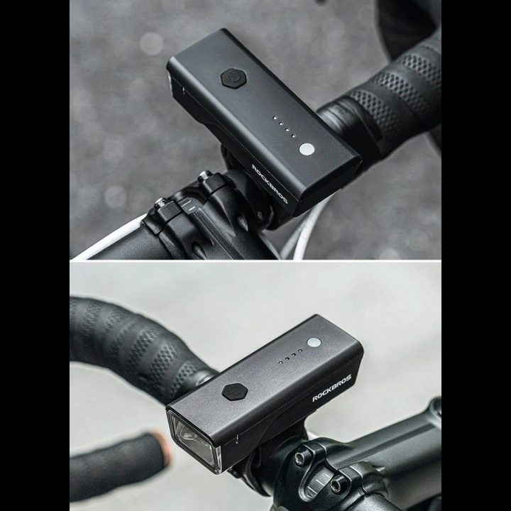 Rockbros 24510003001 priekinis dviračio žibintas 260 lm + USB A kabelis - juodas