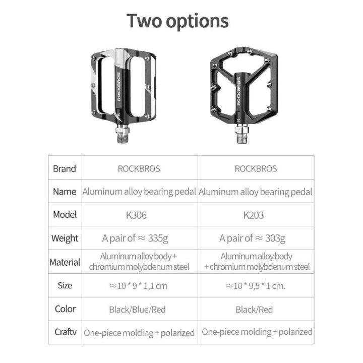 Rockbros K203-BK dviračių pedalų rinkinys - juodas