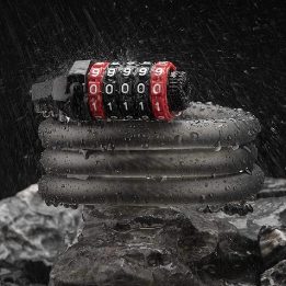 Rockbros RKS507-1BK 1,8 m ilgio dviračio spyna su kombinacija - juoda