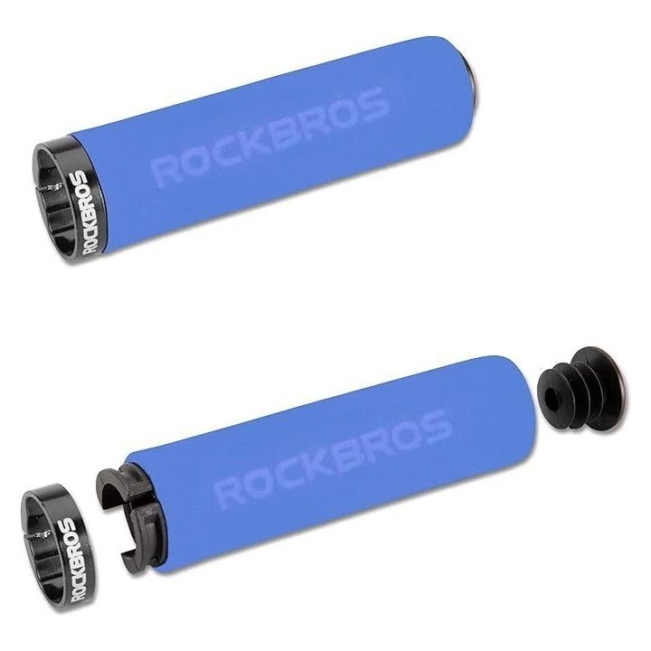 Rockbros BT1001BLBK kempininės dviračio vairo rankenos - mėlynos ir juodos spalvos
