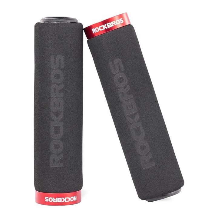 Rockbros BT1001BKRD kempininės dviračio vairo rankenos - juodos ir raudonos spalvos