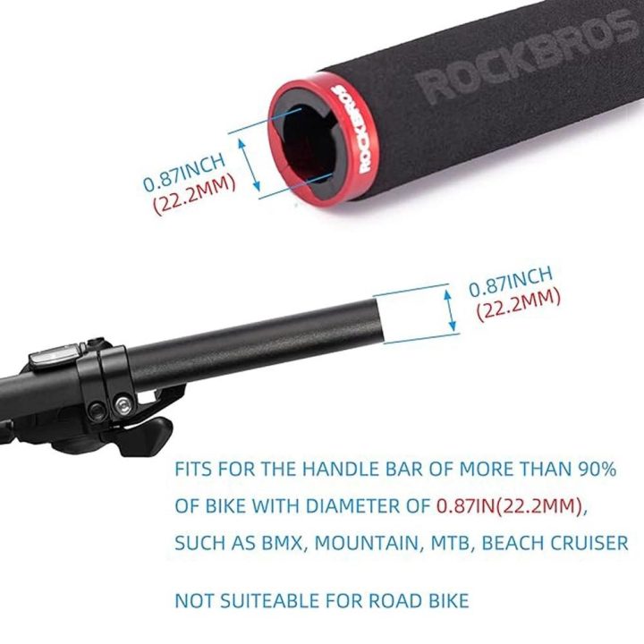 Rockbros BT1001BKRD kempininės dviračio vairo rankenos - juodos ir raudonos spalvos